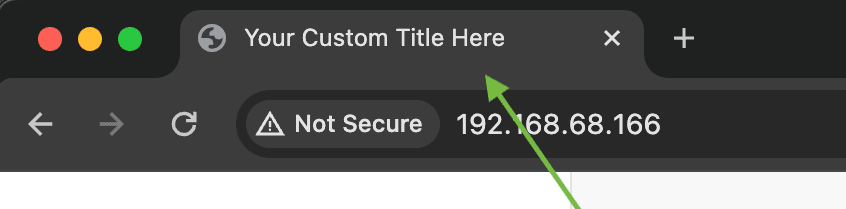 Custom captive portal title