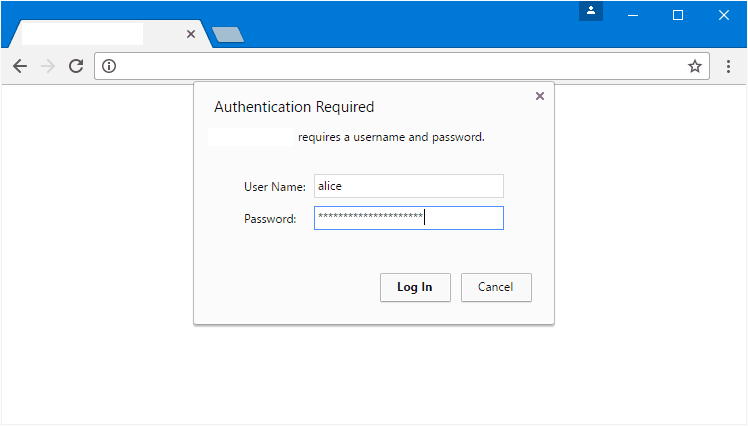 Browser authentication prompt
