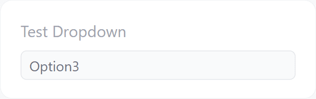 Dropdown card, closed