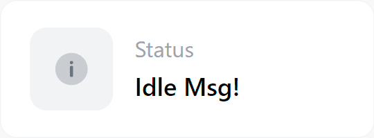 Status card, idle
