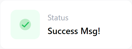 Status card, success