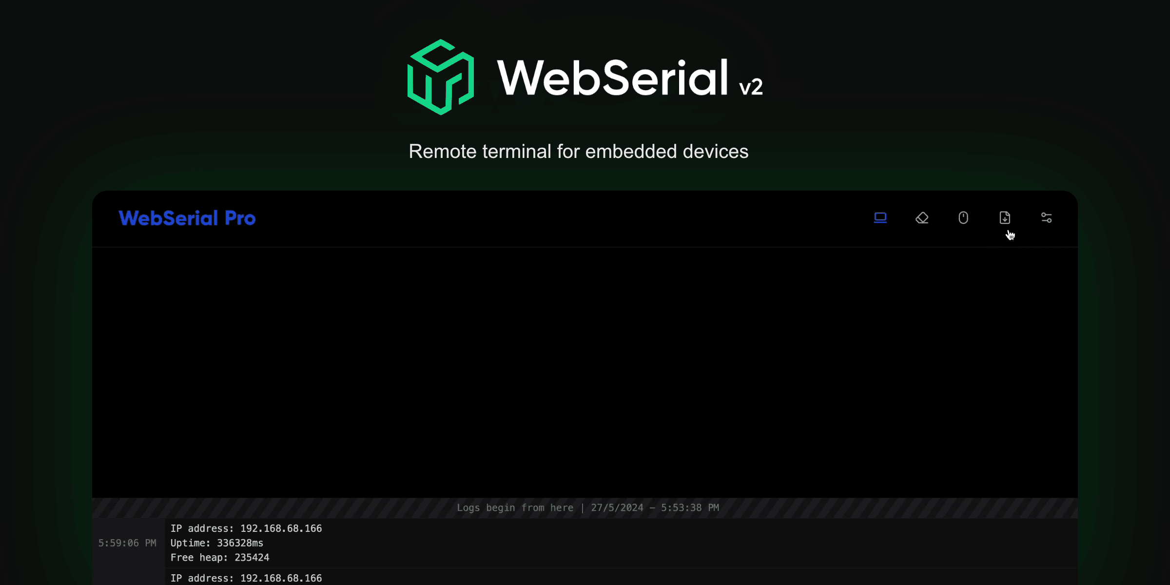 WebSerial terminal