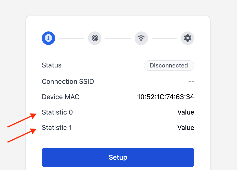 Statistics in the NetWizard captive portal