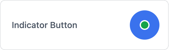 Indicator button card with success status
