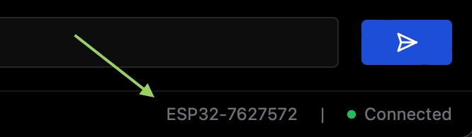 Hardware ID in the terminal footer