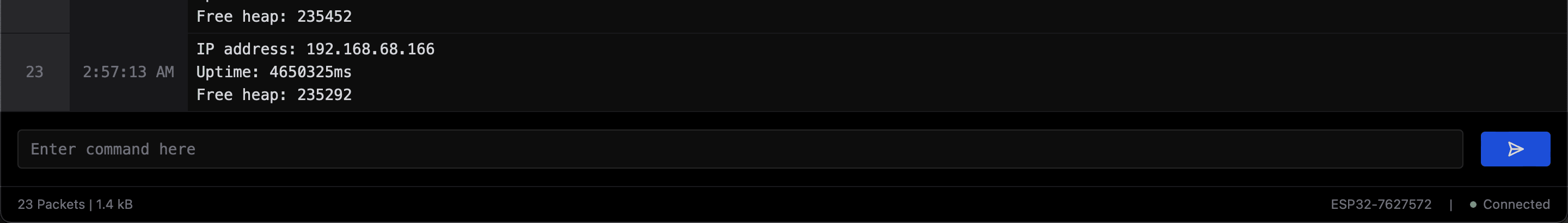 Enabled input bar