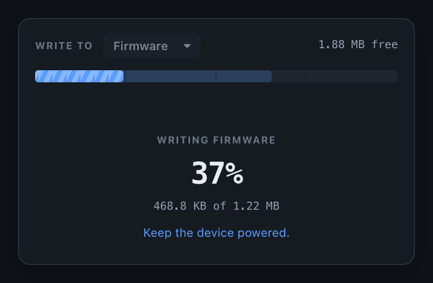 Update progress in the portal