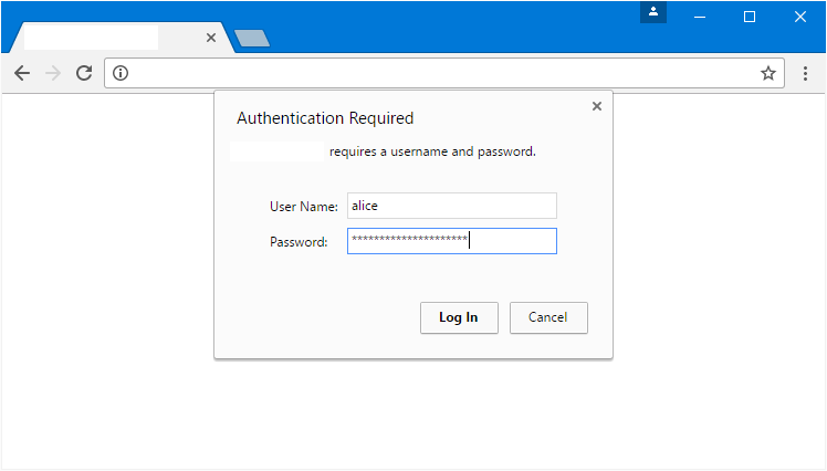 Browser authentication prompt