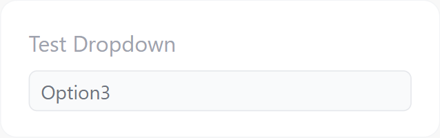 Dropdown card, closed