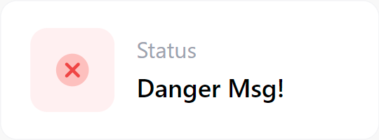 Status card, danger
