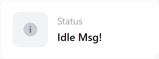 Status card, idle