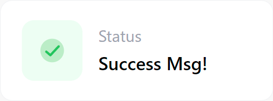 Status card, success